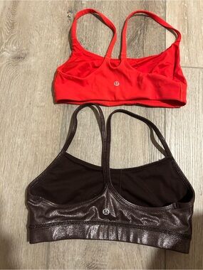 lululemon athletica Red and Brown Strappy Sports Bras - Dual Pack